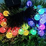 KuGi イルミネーション ソーラー LEDライト 丸い形 長さ6m 30個led電球 防雨 防水IP65 室内室外 飾り ランプ ソーラー充電式 電気代不要 結婚式 学園祭 ガーデンパーティー フェ
