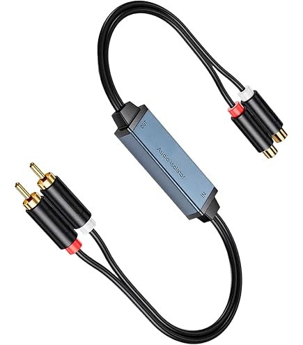2-Channel RCA Ground Loop Noise Isolator Filter For Car Audio & Amplifier Systems