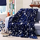 寝具ExtraソフトコーラルフリースBlanket軽量Thickening Throw /ベッド毛布カラー毛布 Full(71"X79") CM-TK-Cuicanxingkong-lan-1820
