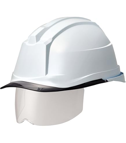 Amazon | [ミドリ安全] ヘルメット 作業用 PC製 クリアバイザー