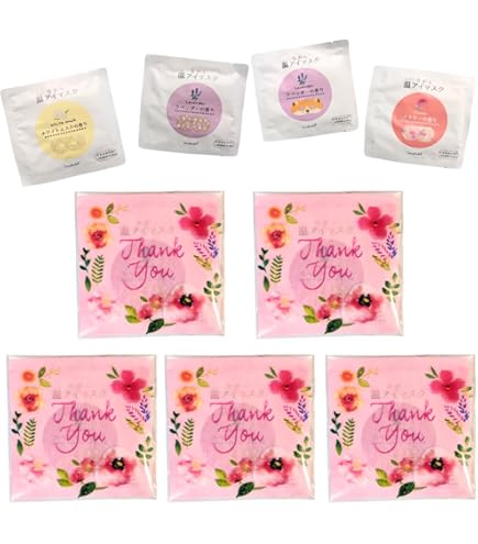 Amazon.co.jp: プチギフト ホットアイマスク 2種入 5セット Thank you