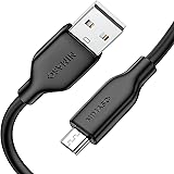 NIMASO Micro USB ケーブル (1m ブラック) マイクロ アンドロイド充電ケーブル 【シリコン素材 断線防止 USB 2.0 2.4A急速充電】 Xperia、Galaxy、Nexus、HUAWEI、Kindle 等 Micro B 