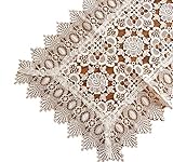 アンティークレース風 ギュピールレース テーブルセンター ピュールホワイト (43×74)