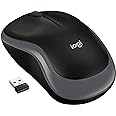 Logitech M185 Wireless Mouse, 2.4GHz with USB Mini Receiver, 12-Month Battery Life, 1000 DPI Optical Tracking, Ambidextrous P