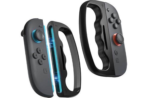 Switch2 Joy-Con用 フィットボクシング グリップ｜超軽量19g・傷防止マグネット固定｜シンプル＆コンパクト設計｜女性やお子様に最適 (ブラック)