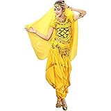 [Kstyle cos] ハロウィン コスプレ アラジン 衣装 4点セット ベリーダンス 大人 セット ダンス イベント 二次会 パーティー 仮装 民族