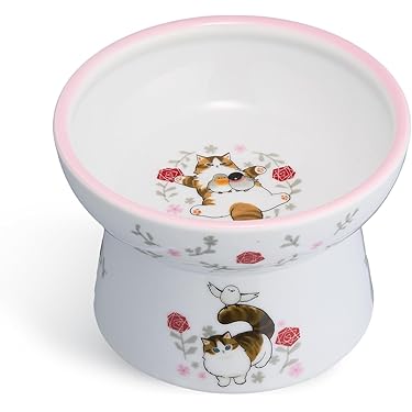 Tiffany & Co. 猫用食器 フードボール 2個セット 猫用食器 フードボウルスタンド エサ皿 2枚 猫 フードボウル 餌皿 食器