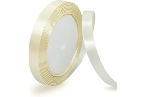 10mm アイボリー リボン ラッピング 縦長22Mサテンリボン 手芸 手作り ギフトラッピング用リボン