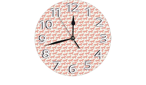 Amazon Co Jp 掛時計 壁掛け時計 アナログ クロック インテリア 円形 静音 可愛い 色のダッシュやストローク保育園をテーマにしたイラストの甘い馬の数字 連続秒針 デジタル ウォールクロック おしゃれ デジタル時計 直径25cm ホーム キッチン