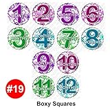 BOXY SQUARES Baby Month Onesie Stickers Baby Shower Gift Photo Shower Stickers, baby shower gift by 