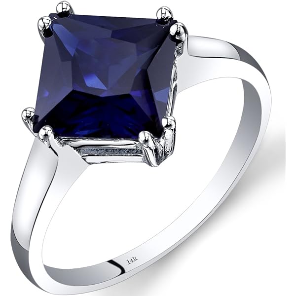 Amazon | 14カラットホワイトゴールド3ファンカット4.24カラットスイス