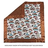 マイBlankeeキッズアホイMinkyスノーMinkyドットエスプレッソベビー毛布/ワット、30 "×35"