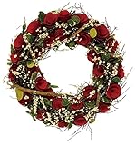 彩か SAIKA リース M インテリア用玄関飾り レッド 赤  CGX-247Mr Red Floral Wreath M