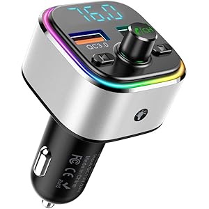 2020最新 FMトランスミッター Bluetooth5.0 Nulaxy QC3.0急速充電 ハンズフリー通話 高音質…