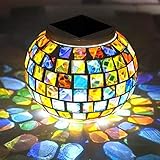 LEDGLE ソーラーライト　ガーデンライト ガラスランプ ソーラー充電式 イルミネーションライトソーラーLED ガラス製 庭 ベランダ 玄関 テーブル ガーデン パーティー 装飾用 プレゼントにも最