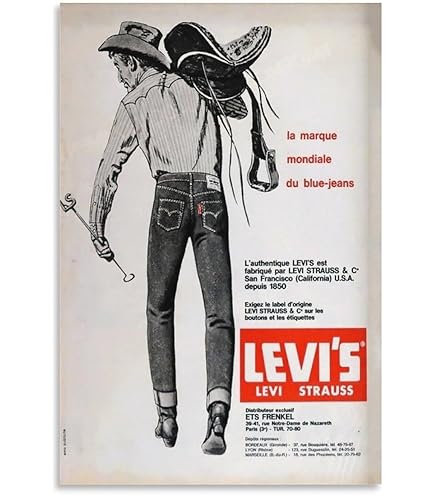 Amazon.co.jp: リーバイス 1960年代 フランス ビンテージ 雑誌 広告