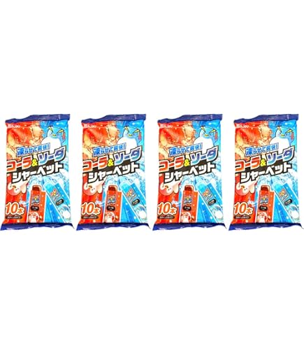 Amazon.co.jp: リボン コーラ＆ソーダシャーベット 10本 (4袋) : 食品