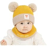 RemeeHi ニット帽子 キッズ 毛糸 新生児帽子 ベビー用帽 赤ちゃん用 帽子 キッズ帽子 男女児 防寒 防風 記念 撮影 誕生日 セレモニー 結婚式 に お宮参り 退院 結婚式 黄色