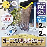 【7枚】 オーニング スリットシェード ４段階 幅2m×縦2m ワタナベ工業 金T代不