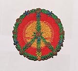 PEACE SIGN Colorful Awesome Cool Embroidered Iron on Patch Heat Sealed Backing DIY for Your Cloth & 