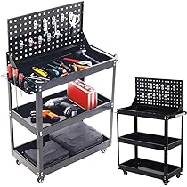 工具ワゴン 3段キャスター付き ツールワゴン 3段 工具カート ツールカート 工具ワゴン 工具箱