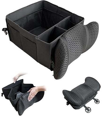 Amazon.co.jp: [MKD.] シートボックス 腰 背もたれ クッション 収納