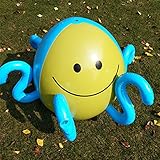 RaiFu インフレータブル散水タコ夏の子供屋外スプレー水蛸海岸芝生遊ぶ水