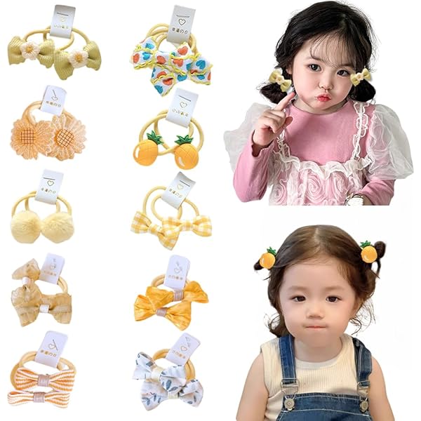 Amazon | 【tie09】モチーフ付ヘアゴム2個セット ソフトゴム ゴム ヘア