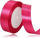 25mm ローズレッド リボン ラッピング 縦長22Mサテンリボン 手芸 手作り ギフトラッピング用リボン ローズレッド