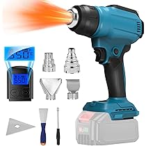 電動工具5台、ヒートガン、バッテリー6個、2口充電器のセット Amazon.co.jp: ヒートガン 充電式 ヒートガン コードレス 熱風機