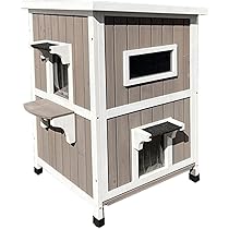 Amazon.co.jp: 2階建て キャットハウス 保護猫 屋外猫 猫ハウス