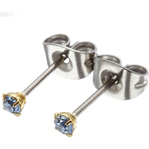 アクセサリーショップピエナ 医療用チタン製ポスト カラースワロフスキー ピアス 直径2ミリ ゴールドアクアブルー アクセサリーショップピエナ 医療用チタン製ポスト カラースワロフスキー ピアス 直径2ミリ ゴールドアクアブルー
