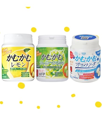 Amazon.co.jp: かむかむ レモン ぶどう マスカット 味 120g ボトル 計6