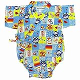 甚平ロンパース アンパンマン ベビー 綿100％ 男の子 女の子 サックス 80