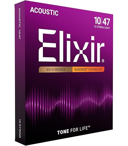 Amazon.co.jp: Elixir エリクサー エレキギター弦 NANOWEB 12弦 Light