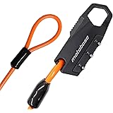 モトベース（MOTO BASE）盗難防止用品 モトロックシリーズ コンパクトワイヤーロック （ヘルメットロック）（φ4.5×350mm：マットブラック/オレンジ）MBLC-HL-01-BKPSOR35