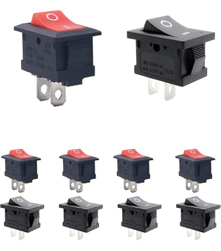 【kakary】新品未開封　on/off スイッチ　セット Amazon.co.jp: SKISUNO 10個船型スイッチ オンオフスイッチ