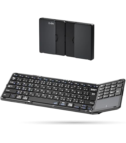 Amazon.co.jp: Bluetooth キーボード 折りたたみ タッチパッド付き