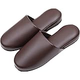 [TOKYO SLIPPER] 抗菌レザー調 ビニールスリッパ 【1足セット】 抗菌加工済み 水拭き可 厚底 前閉じ スリッパ 滑り止め付き 男女兼用 ゲストスリッパ 業務用 来客用