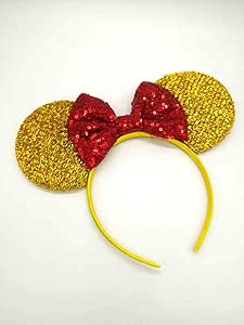 Amazon 美女と野獣の耳 ベルの耳 ベルミッキーの耳 ディズニーにインスパイアされた美女と野獣の耳 ゴールドミニーの耳 ままごと ごっこ遊び おもちゃ