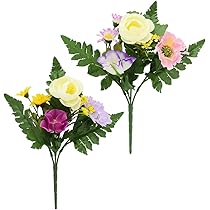 Amazon｜仏花 造花 2束組 小サイズ 仏壇用 お墓参り お供え用に｜造花