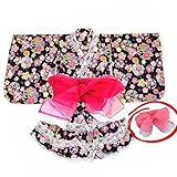 浴衣ドレス 子供用 女の子 浴衣 ガールズ 帯2本付き 七夕 夏祭り 花火大会 fo-tmyd02 160cm No03