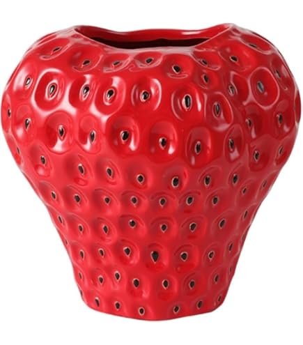 Amazon.co.jp: 陶器花瓶 いちごフラワーベース おしゃれ セラミック