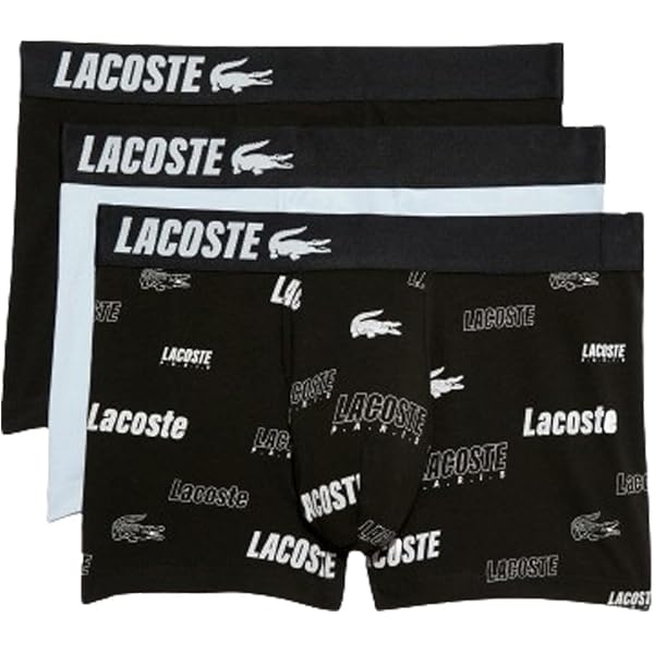   コットンストレッチBold Logo 3枚組 Amazon | Lacoste メンズ コットン ストレッチ プリント