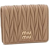 [ミュウミュウ] 二つ折り財布 マテラッセレザー ミニ財布 ベージュ レディース 5MV204 2FPP F0036 MATELASSE SABBIA [並行輸入品]