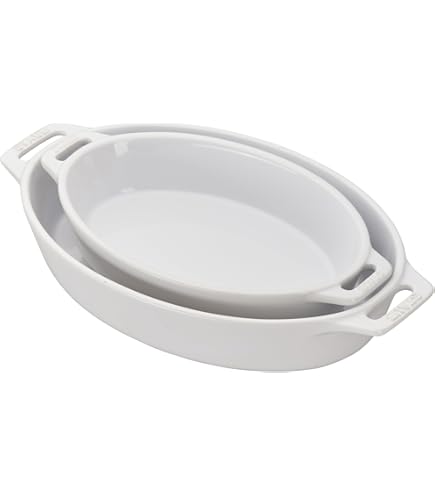 Amazon | (White) - Staub 40508-616 Bakeware-Pie-Pans, 23cm, White
