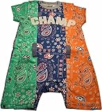 【アウトレット】(チャイルド チャンプ)CHILD CHAMP ベビー 半そで ハワイ系 ロンパース ペイズリー柄 80cm 緑青黄