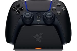 Razer Quick Charging Stand for PlayStation 5: Quick Charge - Curved Cradle Design - Matches PS5 DualSense Wireless Controller - One-Handed Navigation - USB Powered - Black (Controller Sold Separately)