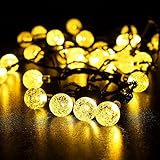 ReaseJoy イルミネーション 30LED 6m ソーラー充電式 ストリングライト 屋外 防水 光センサー内蔵 自動ON/OFF ガーデンライト お庭 クリスマス パーティー 結婚式 ウォームホワ