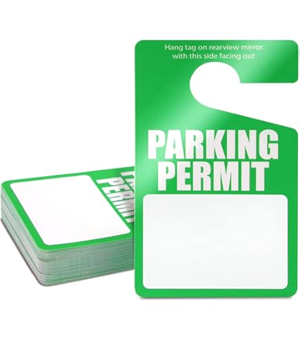 Amazon.co.jp: 駐車許可証 ハングタグ 空白 仮券(100枚入) 車 駐車管理